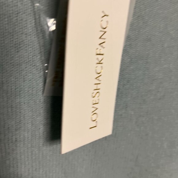 LOVESHACKFANCY Lune Wool & Cashmere Blend Sweater  in Turquoise Seas Size L - Picture 4 of 7